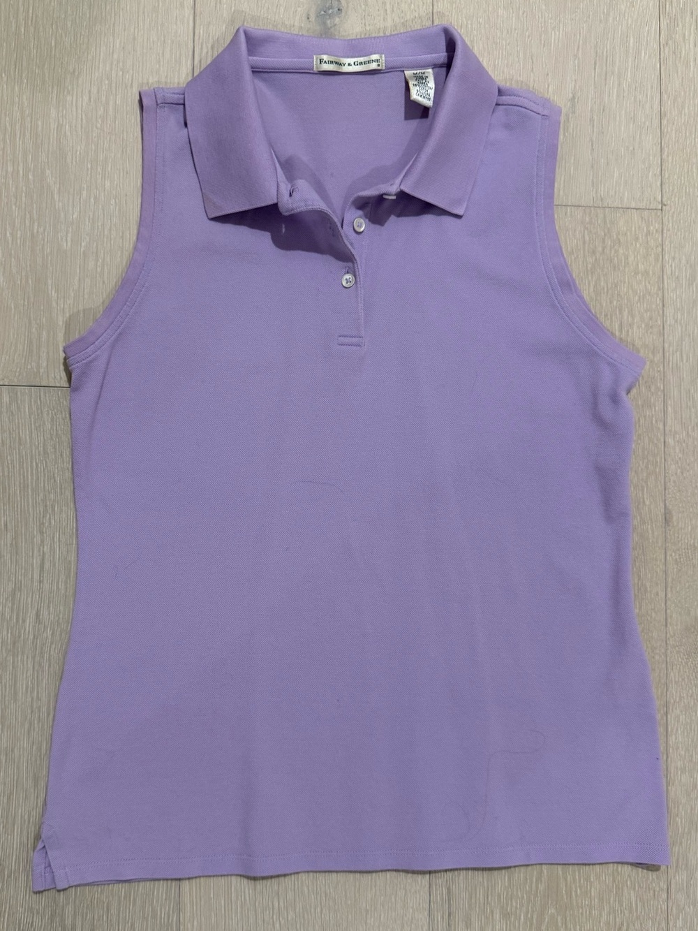 Fairway & Greene Sleeveless Polo Top - Lavender